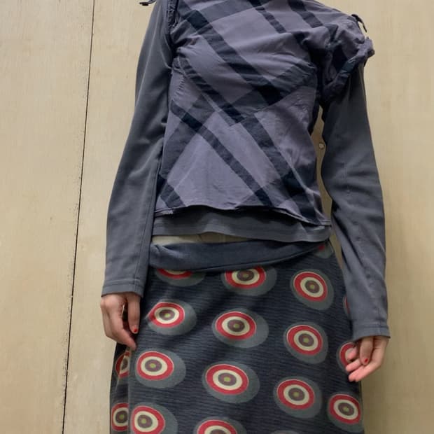 [직수입] 반팔 코튼 블라우스 퍼플 m