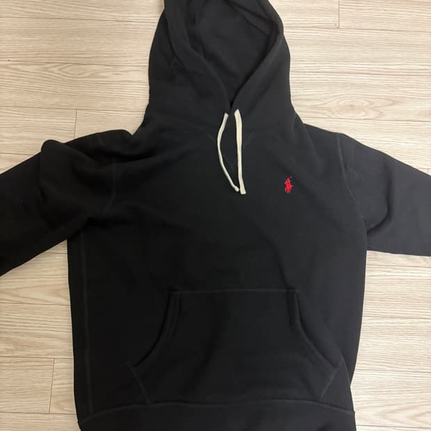 폴로 검정 후드티