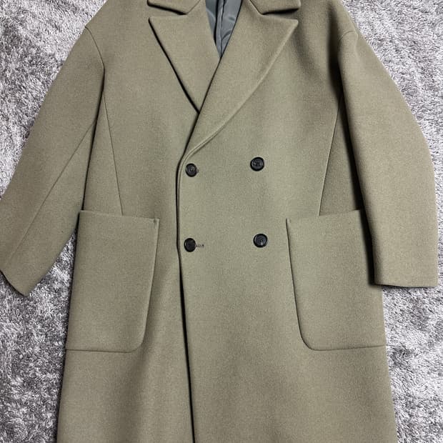 시스템옴므 캐시미어 블렌드 더블 코트 카키 95 (100) 사이즈