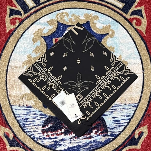 더블알엘 (RRL) 로고 코튼 반다나