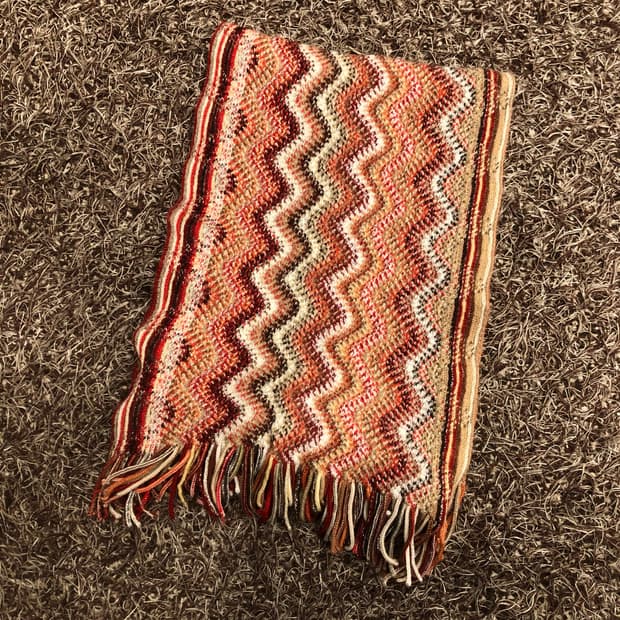 미쏘니 멀티컬러 울 패턴 머플러 목도리