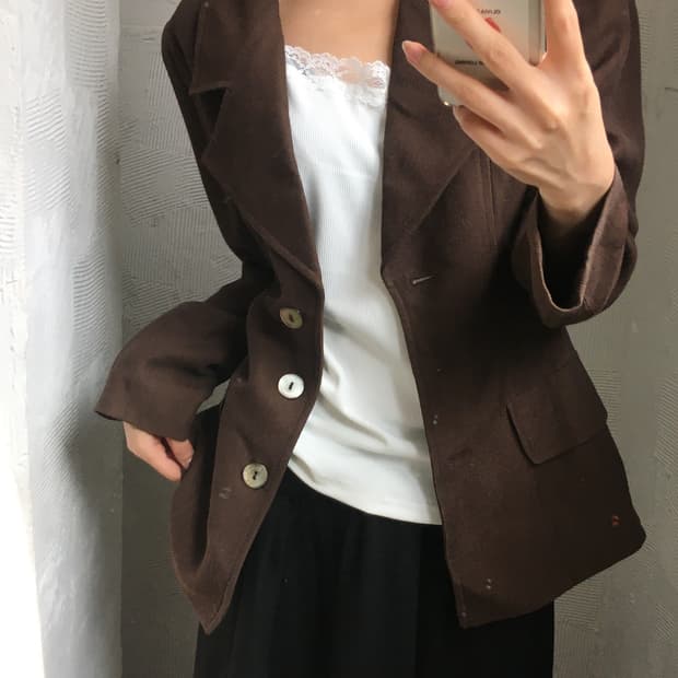 Fendi 펜디 브라운 컬러 3B 자켓