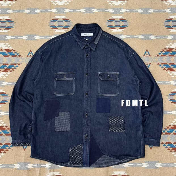 [5][XL] FDMTL 펀드멘탈 패치워크 데님 셔츠 