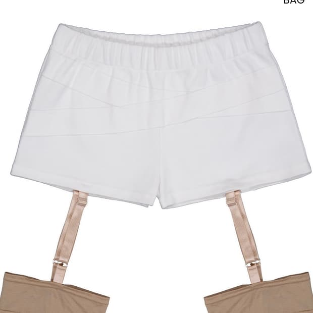 가터 반바지 Bandage Garter Shorts White/Skin