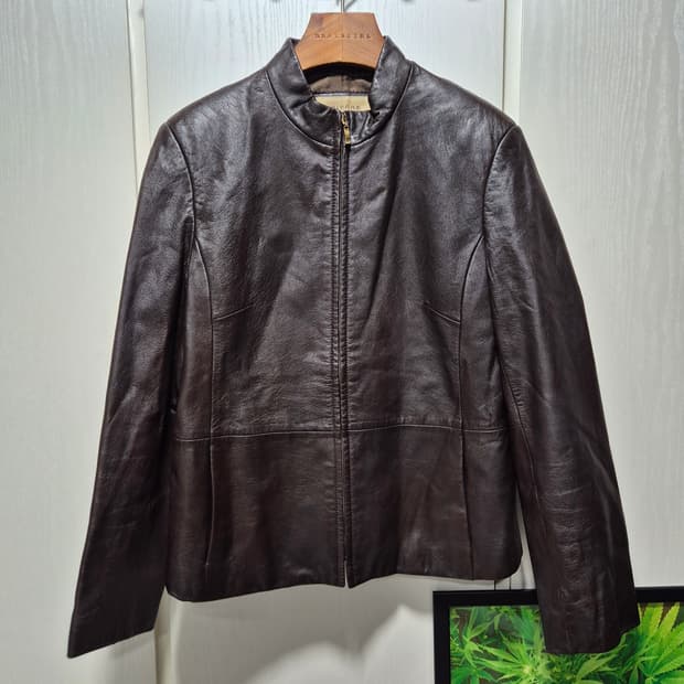 JPN 빈티지 초코브라운 양가죽 지퍼 자켓