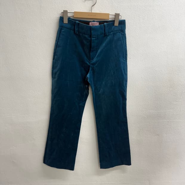 한섬 랑방 벨벳 블루 팬츠 (61-90)