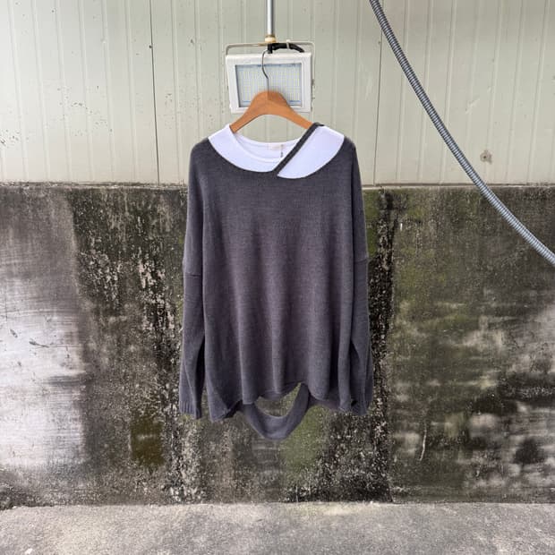 clumzy 펑크 고스 디스트레스드 니트