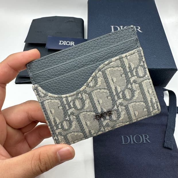 디올 오블리크 새들 카드지갑