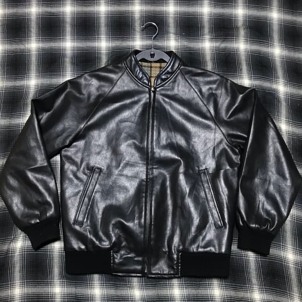 80-90s 재팬 일본산 소가죽 레더 블루종