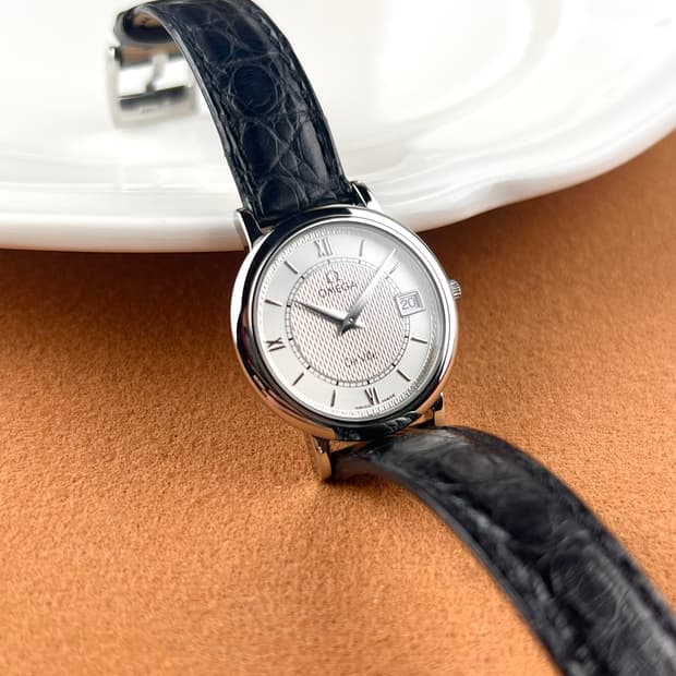 OMEGA Lady De Ville date steel watch