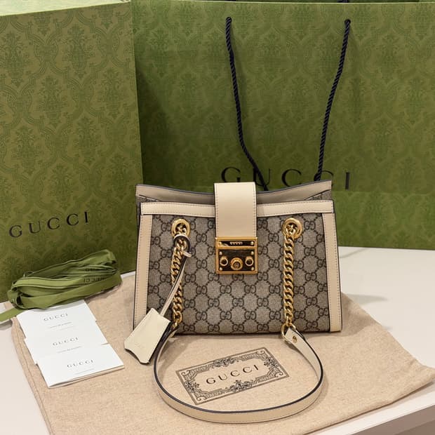 구찌 패들락 화이트 숄더백 스몰