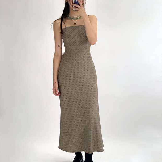 (새상품) 루루서울 체크 바운드 드레스 블랙