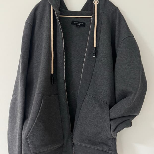 올세인츠 후드 집업 그레이