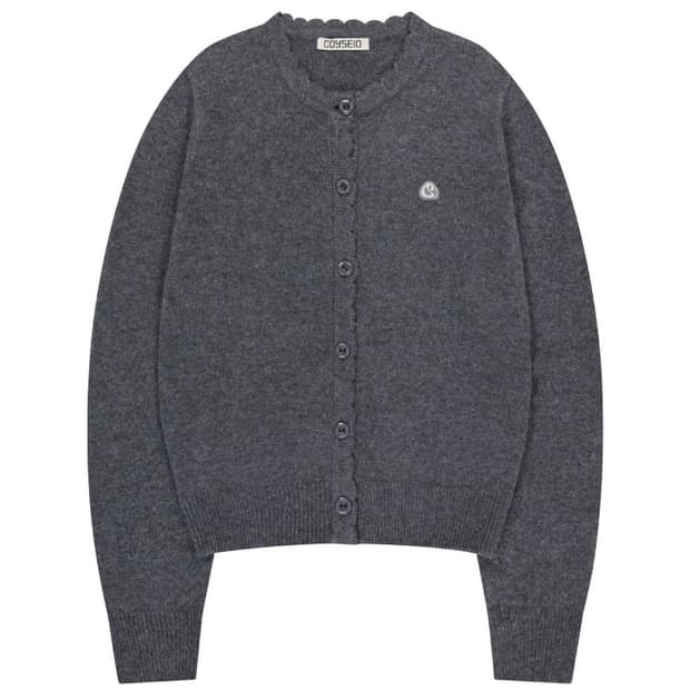 코이세이오 플라워 버튼 가디건