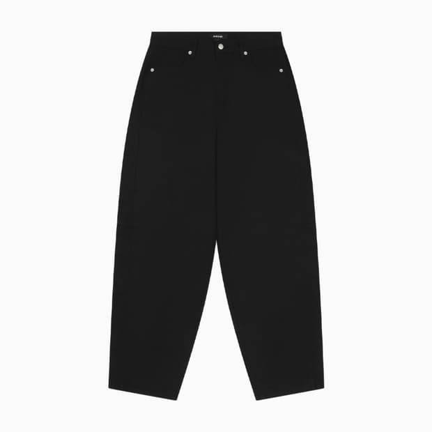 오헤시오 WIDE CURVED PANTS, BLACK