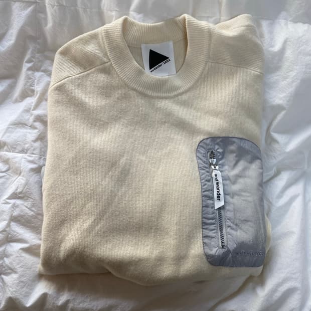 And wander X ZARA 앤드원더 자라 콜라보 맨투맨 S 아이보리