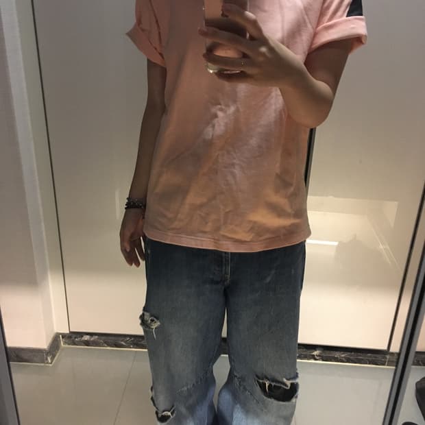 아디다스 핑크 반팔티