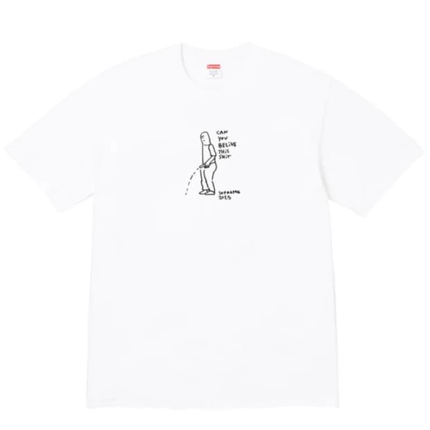 슈프림 pee 반팔 L