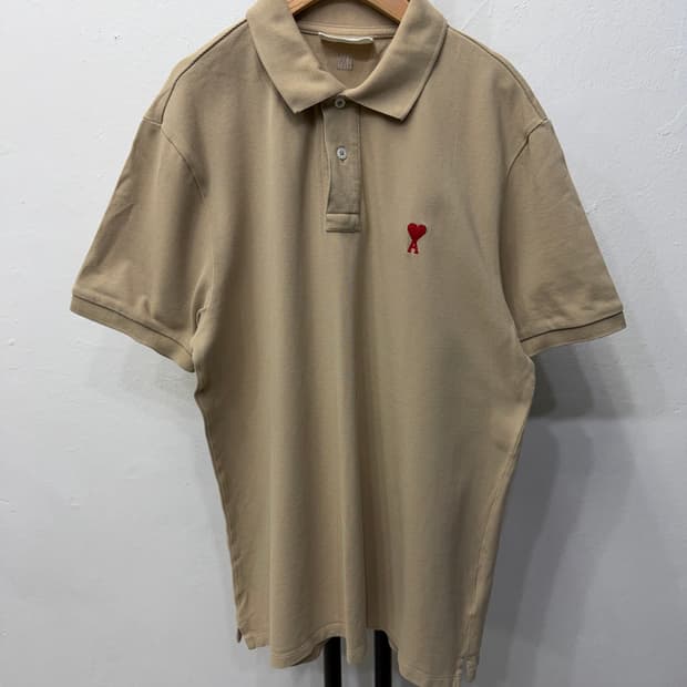 정품) 아미 남성 스몰 하트 로고 반팔 폴로티 XL
