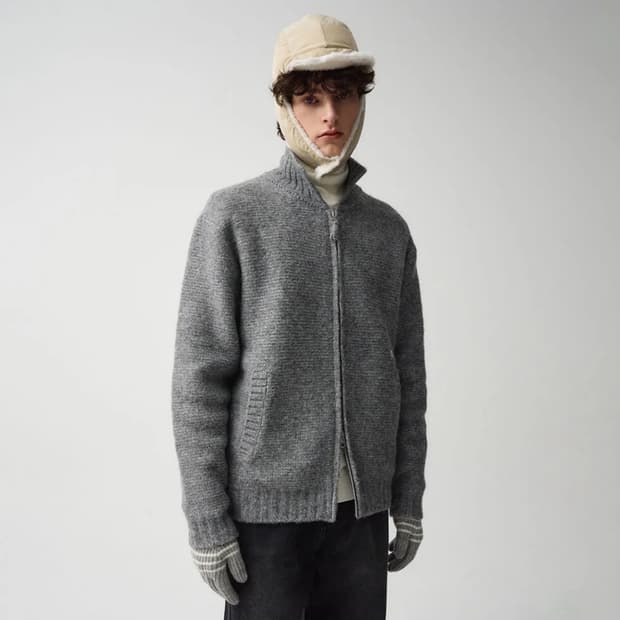 마리떼 프랑소와 저버 COLLAR CARDIGAN charcoal