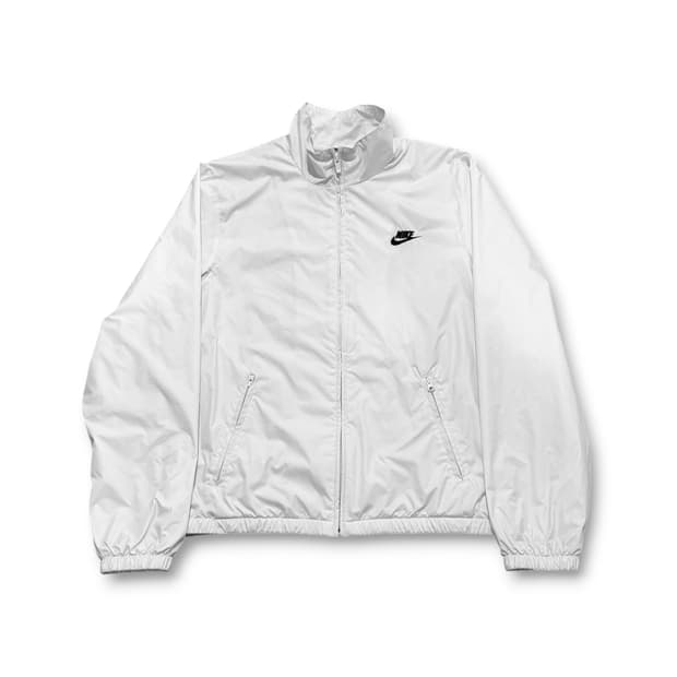 Nike NSW 백로고 클럽 풀 집 우븐 자켓 화이트 