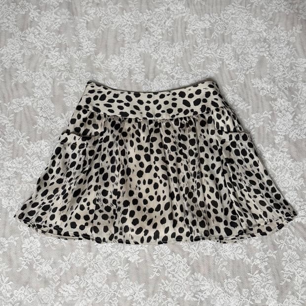 레오파드 미니 스커트