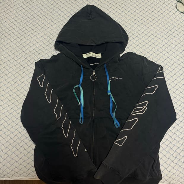 오프화이트 후드집업 XXL