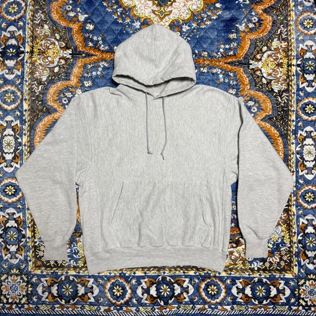 빈티지 00s 챔피온 리버스위브 블랭크 그레이 스웻후드