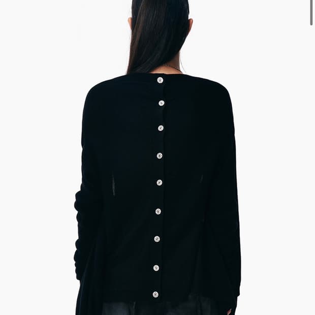 Yeel DRAPED BUTTON-DETAIL OPEN CARDIGAN