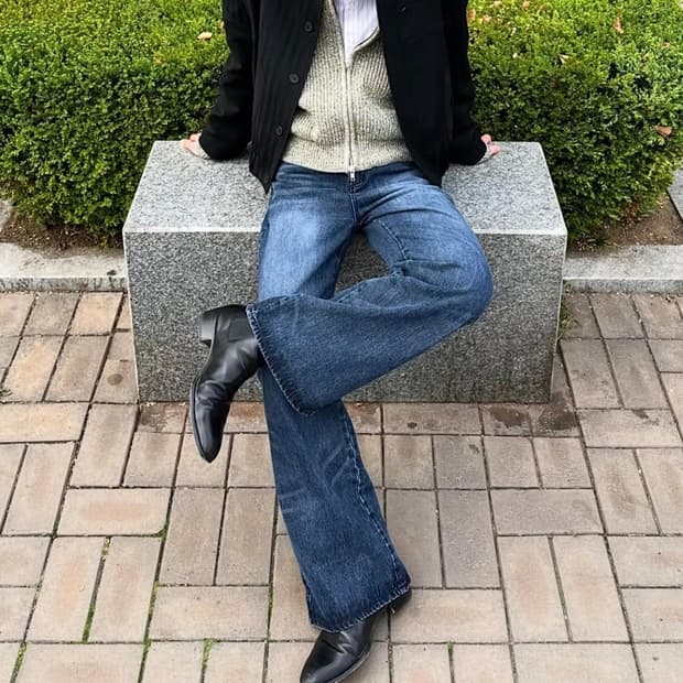 웨이비니스 24ss 플레어 데님 블루 1