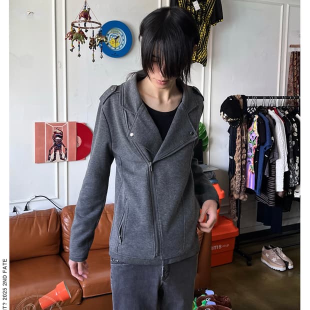 Imp Japan Gothic Gray Sweat Rider Jacket