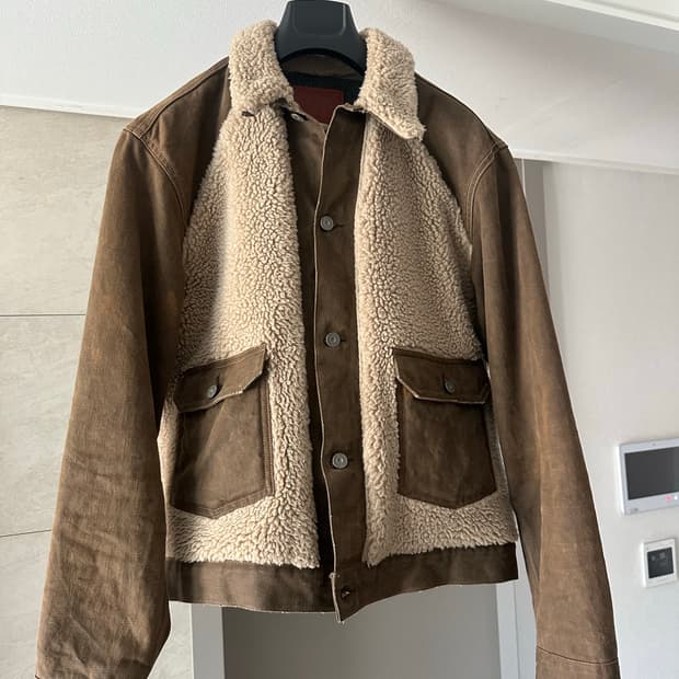 더블알엘 RRL 그리즐리자켓 브라운 L