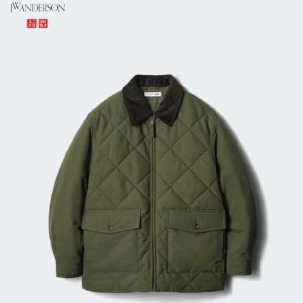 유니클로 JW 앤더슨 퀼팅 블루종 카키 M