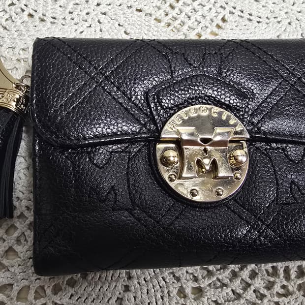 메트로시티 퀼팅 반지갑