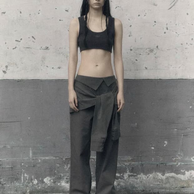 보헤미안 서울 턴업 와이드 팬츠 카키 그레이 2사이즈