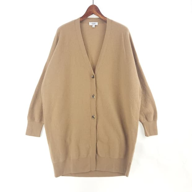 [여L]COS 카멜 울 오버핏 롱 가디건[Y5C-268]