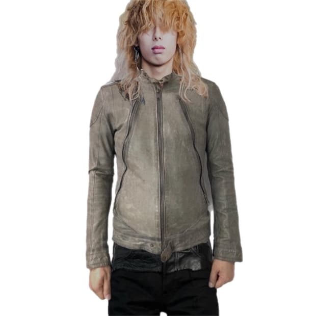 국산 Pulp Fiction 양가죽 바이커자켓