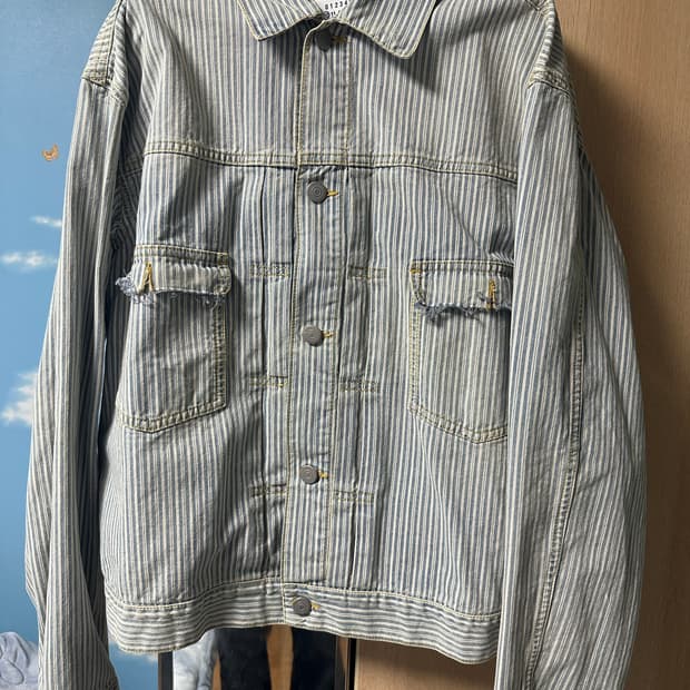 마르지엘라 디스 워싱스트라이프 트러커자켓 50