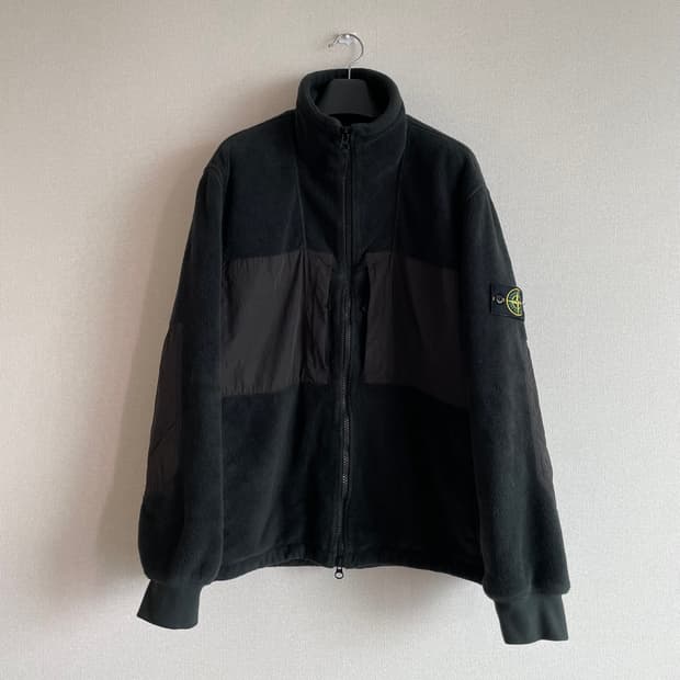 스톤아일랜드 플리스 후리스 자켓 점퍼 xl 블랙