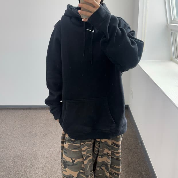 Nike 나이키 스우시 블랙 후드티