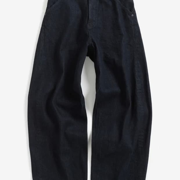 해칭룸 Wide Curve Jeans Washed Indigo