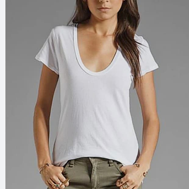 Rag&Bone랙앤본 U넥 화이트 티