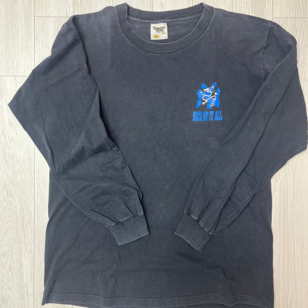 빈티지 밴드티셔츠 sick of it all 1995 롱슬리브