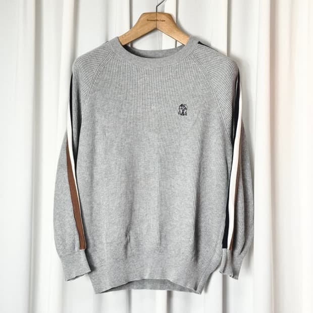 브루넬로쿠치넬리 로고 니트 50