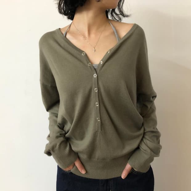 이사야클로딩 홀터넥나시 니트 세트