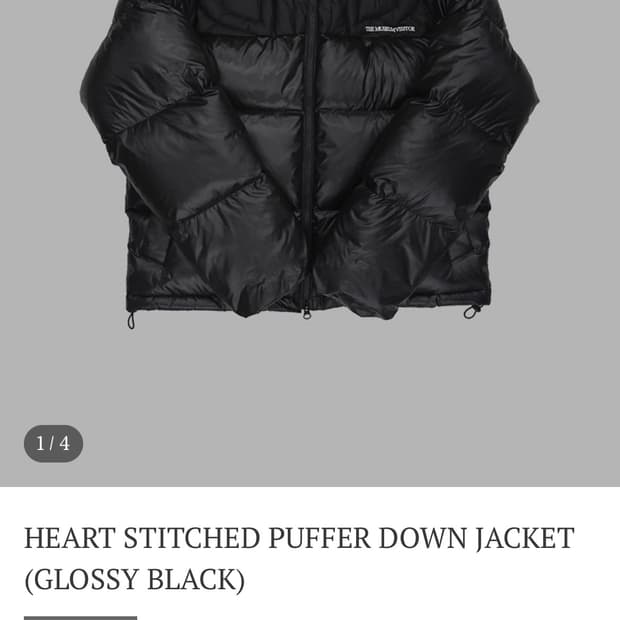 더뮤지엄비지터 패딩 S 