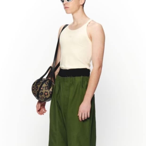 정품 겐조 레오파드 비치볼 핸드백