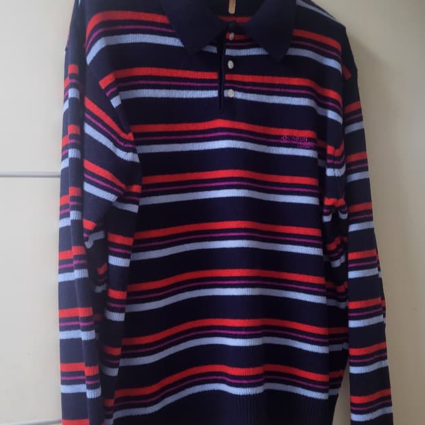 MOONSUN COTTON 스트라이프 긴팔 티 L