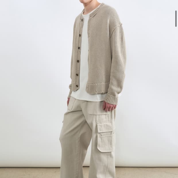 인사일런스 가먼트 다이드 컴뱃 카고 LIGHT BEIGE M사이즈