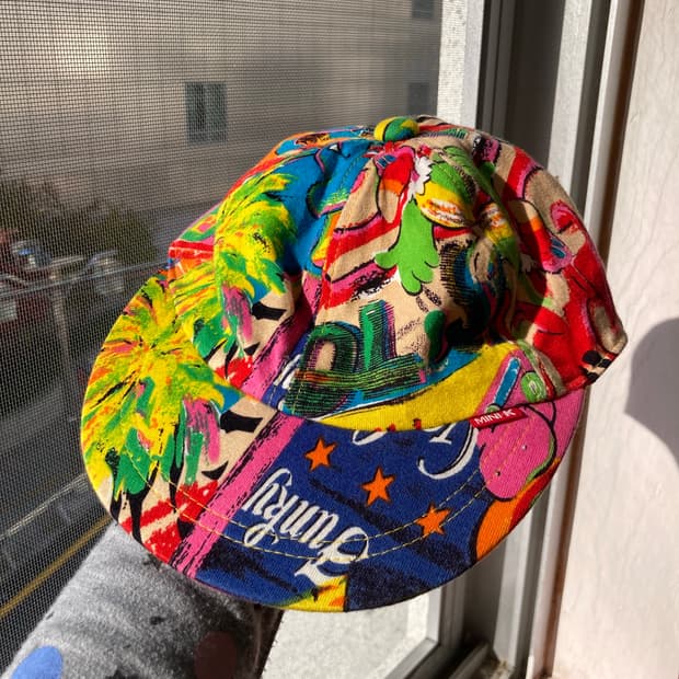 레인보우 페인팅 패턴 캠프캡